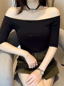 Off Shoulder Short Sleeve T Shirt