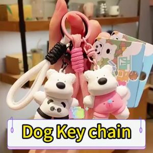 Móc khóa gấu dễ thương làm Quà tặng Vòng chìa khóa có sẵn