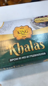 Kurma Khalas 500gr box - KING DATES Khalas 500gr Kemasan Box - KING DATES
