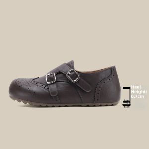 FOXER | Height-Increasing Double Buckle Brogue Shoes