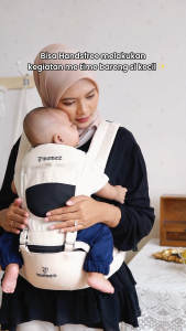 Momaz Gendongan Bayi Depan Hipseat 5in1 Navy Royal