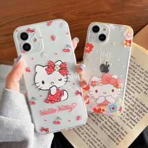 Hellokitty Kitty Cat Womens Phone Case Transparent Anti-fall Protection Shell for Apple iPhone 12 pro Max 13 pro 8 7 6s plus