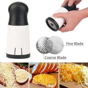 Quivlox Fine and Course Cheese Mill Grater Handheld Butter Cutter Shredder Food Kitchen Tool