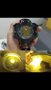 Bicolor mdl mini driving light set v6 60W/Pair High /Low Beam White and Yellow Korean LED chip 3 Wire With DOMINO Switch