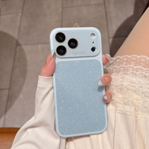 Liquid Silicone Glitter Glass Camera Lens Protector Phone Case For iPhone 17 16 15 14 13 12 Pro Max Bumper Protective Soft Cover