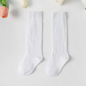 Summer Mesh Kids Socks Toddlers Baby Girls Long Knee High Breathable Socks Hollow Out Soft Cotton Infant Socken For 0-8Years