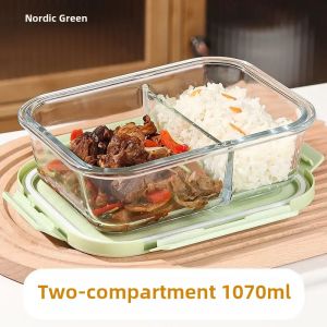 Microwave Safe Glass Lunch Box Fruit Preservation Sealed Container Durable Bento Box Food Grade Sealable Storage Container