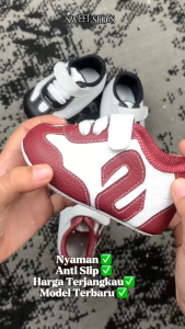 Sepatu Sneakers Newborn Prewalker Usia 0 6 12Bulan - Baby Shoes Model Terbaru Nyaman Dikaki Anti SLip - Baby Shoes Laki Laki Casual Bisa COD