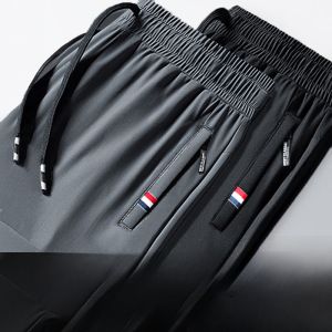 Quần Dài Thể Thao Mùa Hè Bằng Lụa Băng Cho Nam Quần Dài Thường Ngày Có Túi Quần Dài Làm Việc Chống Mài Mòn