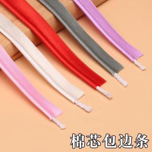 Decorative Edging Strip Fabric for Cheongsam Sleepwear Insertion Trim DIY Sewing Accessories Silk Ribbon Zipper Core Embedded