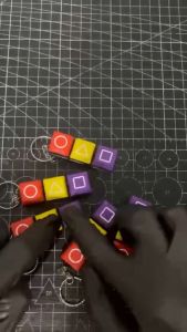 PixelBlock3D Squid Game Inspired Fidget Keychain Gonggi 456 Season 2 Stone Game Catching Keyboard