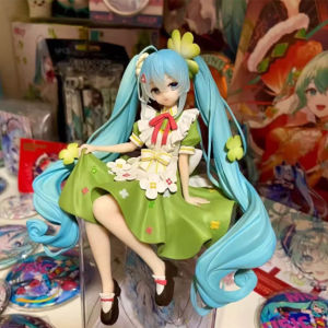 Bandai | For beautiful girls Cute Hatsune Miku figures four-leaf clover flower fairy maiden models decorative ornaments,birthday gift