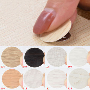 54Pcs/card 21mm PVC Furniture Screw Cover Hole Caps Stickers Self Adhesive Decorative Films Craft Desk Cabinet Drawer Ornament