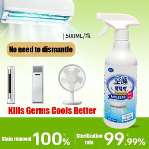 🔥Buy once and use for 1 year🔥 aircon cleaning kit aircond cleaner Antibacterial 99.9% aircond cleaner spray cuci aircond No dismantling/No water cleaning air conditioner cleaner 10X Cleaning ability air cond cleaner 冷气清洁剂 Free aircond cleaning bag