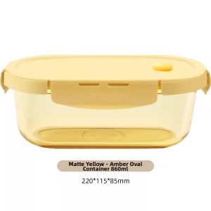 Microwaveable Oval Glass Lunch Box