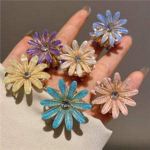 Flower Exquisite Back Head Female Small Hairclip Minimalist Small Jaw Clip Fringe Clip Sweet Headdress Hairpin Hair Claw Hair Accessories