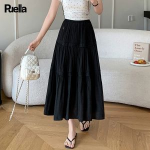puella | Chân Váy Xòe Dài Gợi Cảm Có Ren Cao Waist Slimming