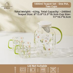MODERN SWEETHOME | Heat Resistant Large Capacity Cold Water Pitcher Glass Set