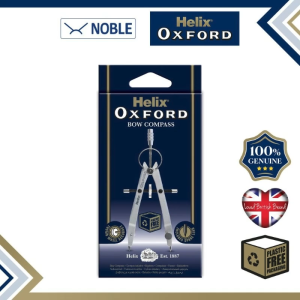 Helix Oxford UK Spring Bow Compass | Metal Body with Spare Leads T37089 | 8" Circle Drawing