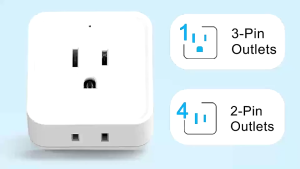 Universal 5 Outlet Wall Plug Plug Socket Cube Power Strip