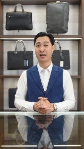 Túi Cầm Tay Nam Đeo Chéo Chính Hãng GENCE TC04 Da Bò Cao Cấp Màu Xanh Navy