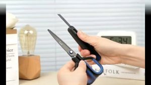 กรรไกร Fizz เคลือบฟลูออรีนอเนกประสงค์ ปลอดภัย สแตนเลส ศิลปะคม สำหรับตัดเทปกาว