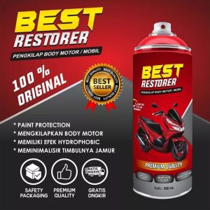 BEST RESTORER Pengkilap Dan Penghitam Body Motor 400ml
