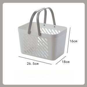 Japanese Style Bathing Basket Handheld Shower Basket Bathroom Storage Organizer Drainage Toiletry Basket for Students Dormitory