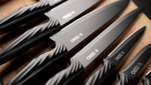 Elianware x K.Zero Black Series Premium Stainless Steel Meat Chopper Knife Non Stick Kitchen Knife Pisau Tajam (29.5cm)