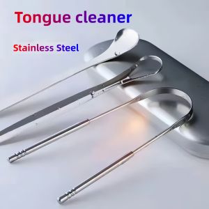Tongue Scraper with Iron Box SetU-Shaped Stainless Steel Tongue ScraperReduces Bad Breath Stainless Steel Tongue Cleaner Suit