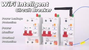 SMATRUL TUYA WIFI Smart Switch 63A Energy Metering Circuit Breaker Short Circuit Protection Timer with Voltage Current and Leakage Protection Smart Reclosing Remote Control Household Overvoltage/Undervoltage Leakage Reclosing Meter Supports Voice Control