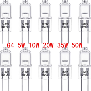 1/5/10PCS G4 12V 5W 10W 20W 35W 50W LED Lamp Bulbs Inserted Beads Crystal Lamp Halogen Bulb Eco Halogen Light Bulbs Capsule