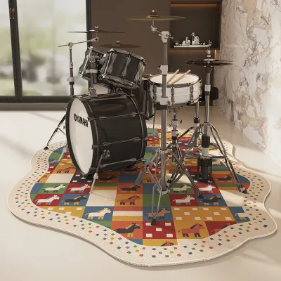 YINSHANG | Durable Shock Absorption Drum Mat Thick and Easy to Clean