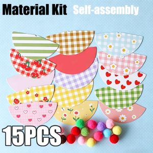 Mini Colorful Party Hat Cake Toppers Gift Decoration Dessert Flag for Wedding Birthday Party DIY Decor Baby Shower 15Pcs/set