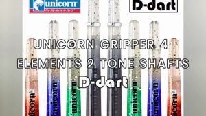 Unicorn Dart Shafts -  Gripper 4 Elements two tone Darts Shaft/Stem for soft and steel tip dart