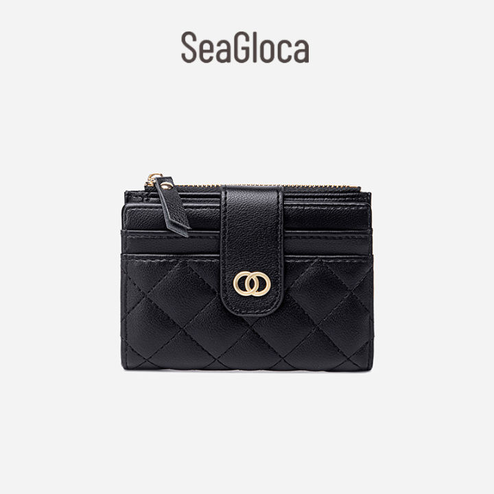 SeaGloca - กระเป๋าสตางค์ใบสั้นสองพับสำหรับผู้หญิง ขายดีที่สุด แฟชั่นสุดหรู เบอร์