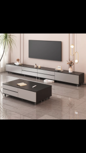 Panel TV Cabinet with Integrated Storage – Modern Minimalist Floor-standing TV Console