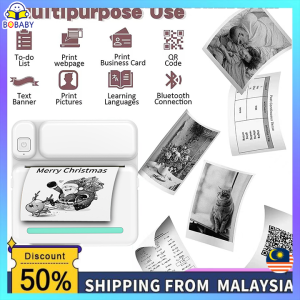 Mini Portable Thermal Printer Paper Photo Pocket Thermal Printer 57 mm Printing Wireless Bluetooth