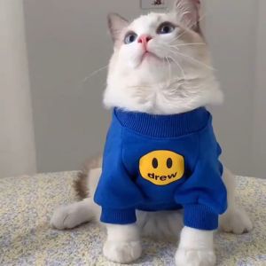 ชุดแมว Winky Wink ผ้าฟลีซ รูปกระทู้เสื้อกันหนาว ผ่านแฟชั่นฤดูใบไม้ร่วง ซึ่งสอดคล้องกับสัตว์เลี้ยง คุณภาพสูง