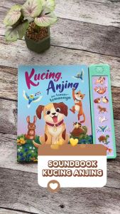 Kucing Anjing dan teman-temannya Super Sound Book dengan 8 tombol suara hewan - Buku Baby Bersuara Hewan [GinukGinuk]