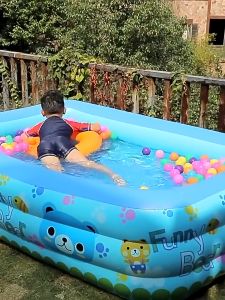 Swimming Pool For Kids Inflatable Swimming Pool Air Pump Cartoon Design thickened material