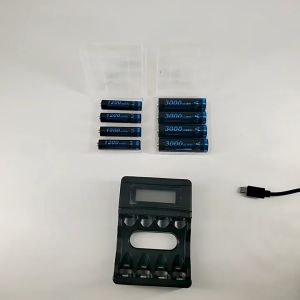 Palo เครื่องชาร์จแบตเตอรี่ AA/AAA 1.5V LED ชาร์จแบตเตอรี่ Li-Ion แบบชาร์จเร็ว