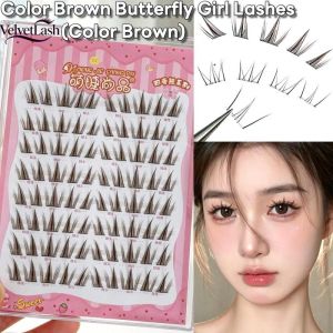 VelvetLash【Local Stock】Glue-free Brown Fox Eye False Eyelashes Natural Lower Lashes Anime Eyelashes Large Capacity Eyelashes