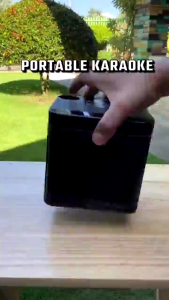 Mini Karaoke Set Bluetooth Speaker Portable Karaoke System with 2 Wireless Mic KTV Home Set for Family / Outdoor / Party