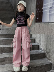 Girls Summer Outfit Short Slim Fit Top Jazz Street Dance Hip Hop Trendy Clothes Sweet Cool Street Style Two Piece Set