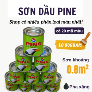 (PINE GỐC DẦU) Sơn dầu PINE Con Ó lọ 80g đủ màu sơn dầu 20 mã màu dùng gỗ kim loại