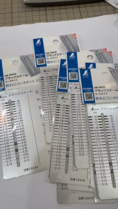 SHINWA CRACK SCALE CARD INSPECTION GAUGE METRIC STAINLESS STEEL 58699 JAPAN