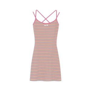 Pure Desire Stripe Strap Dress Womens Waist Cinching Slimming Sweet Spicy Short Skirt Summer New Style Korean Version High Waist A-Line Dress