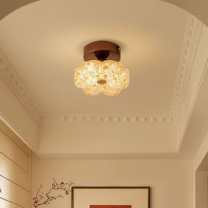 FANCY LAMP CLUB | French Modern Cream Flower Design Corridor Ceiling Light