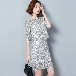 Fashionable Lace Two-Piece Set Spring Autumn Half Skirt Ensemble Summer New Arrival Elegant Womens Dress Romantic Sisters